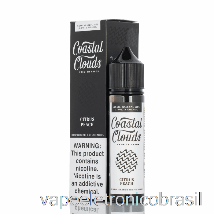 Vape Recarregável Cítrico Pêssego - Nuvens Costeiras Co. - 60ml 3mg